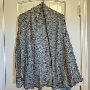LOFT Women's Heathered Gray Cardigan